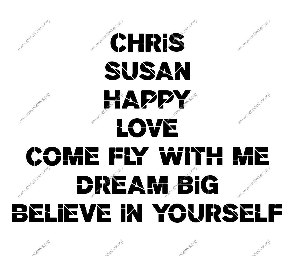 Heavy Bold Names, Words, Phrases samples