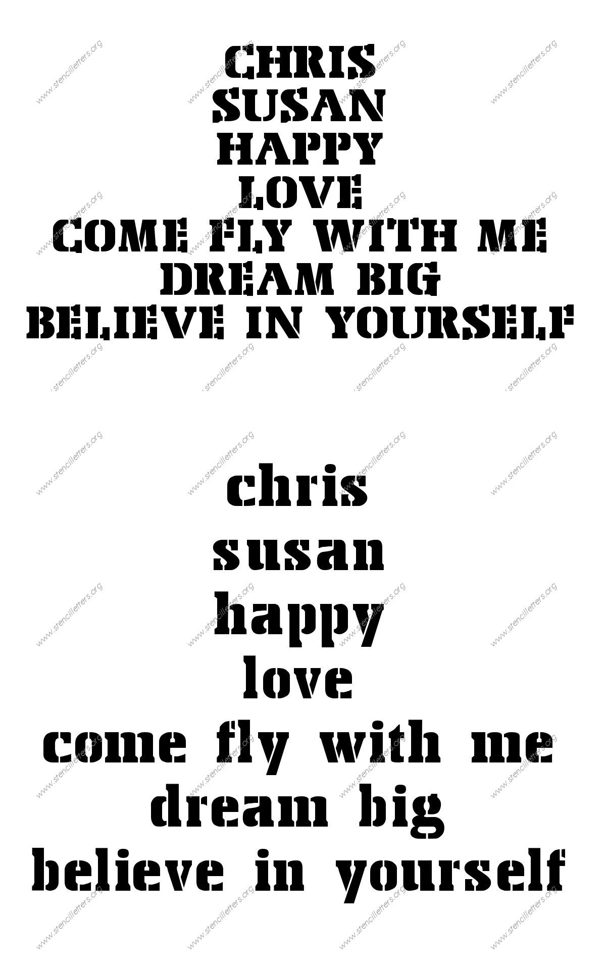 Air Force Army Names, Words, Phrases samples