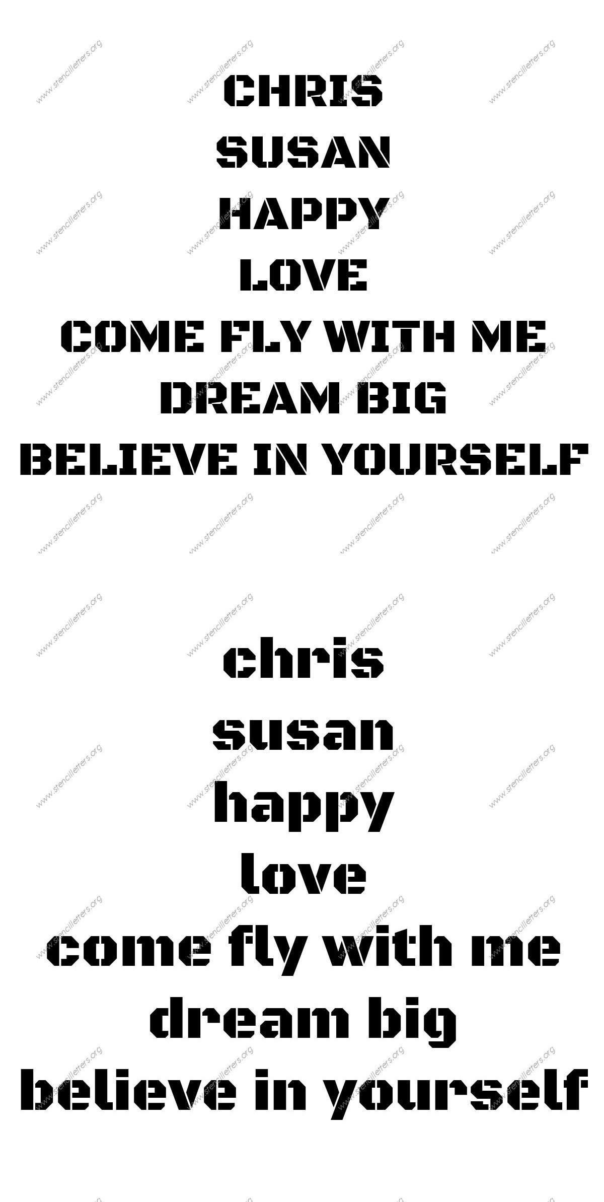 Heavy Poster Bold Names, Words, Phrases samples