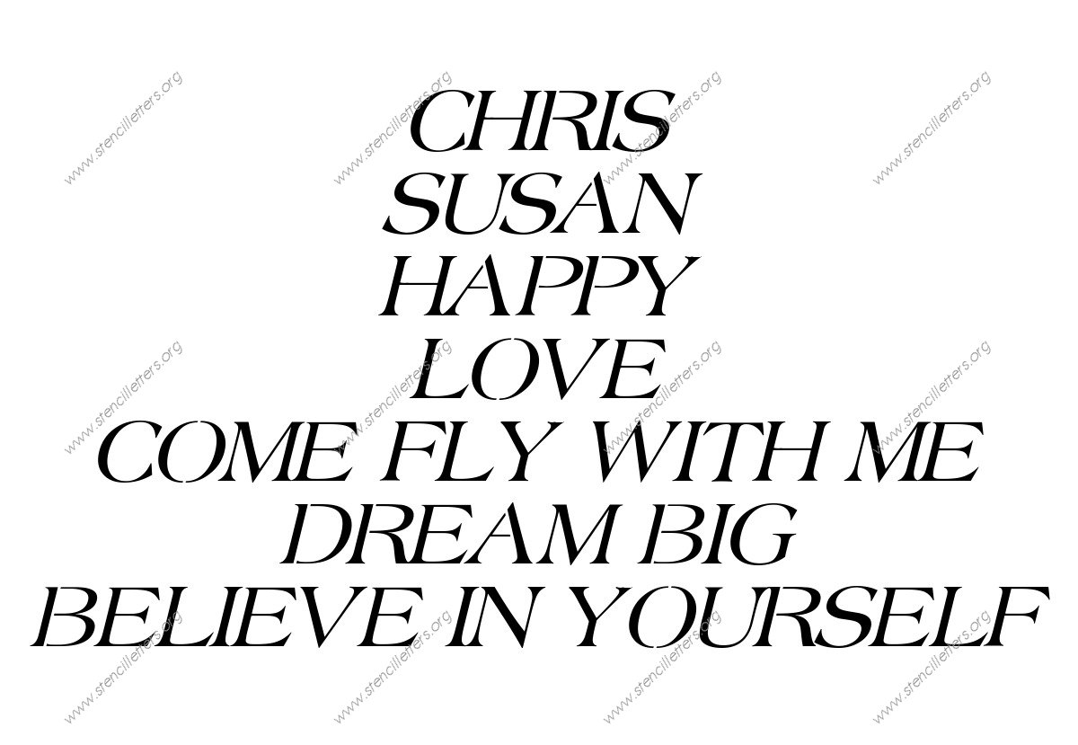 1960s Americana Italic Names, Words, Phrases samples