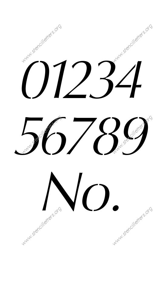 Headline Sans Italic Number Stencil