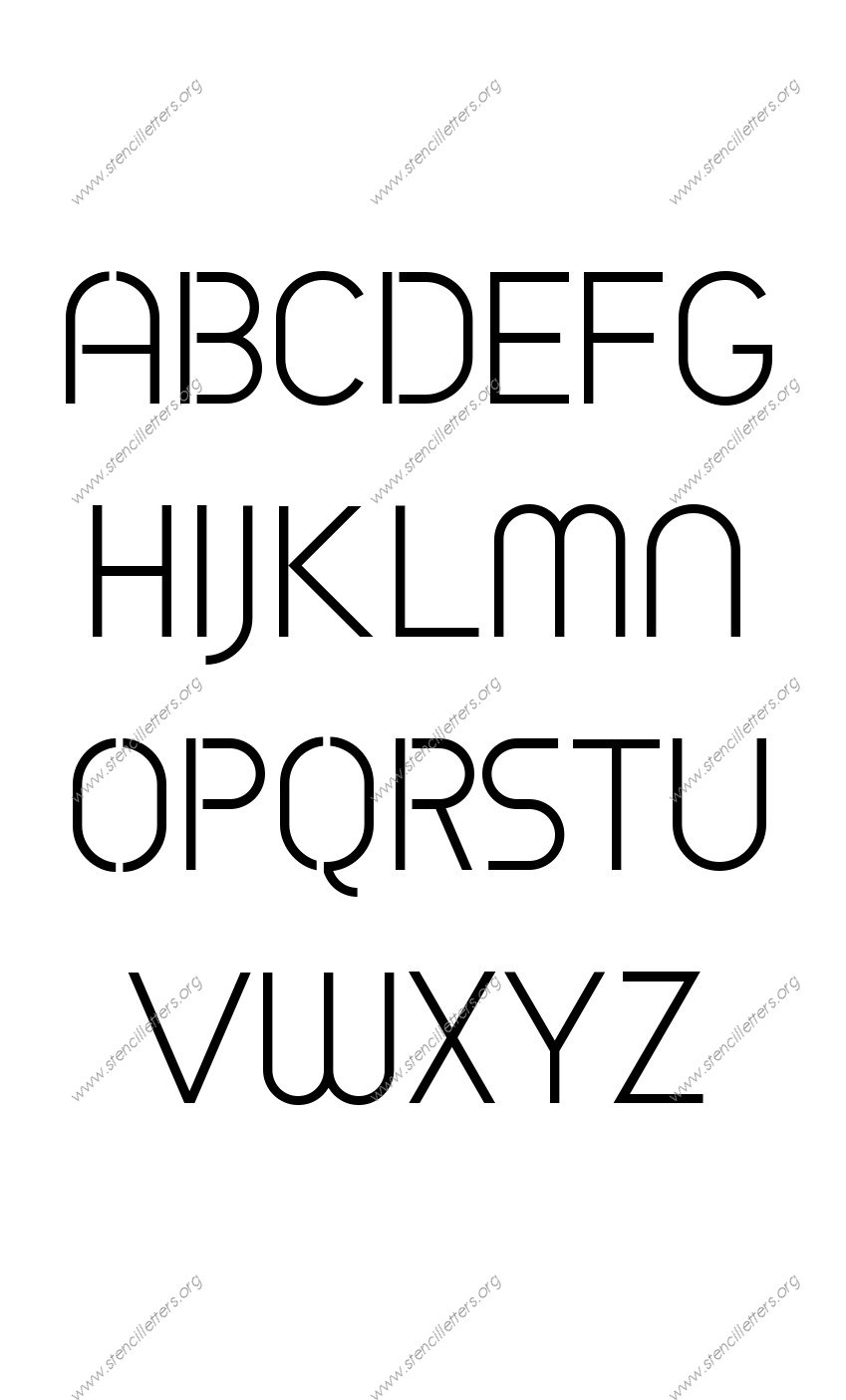 Avant-garde Circle Stencil Letter Set