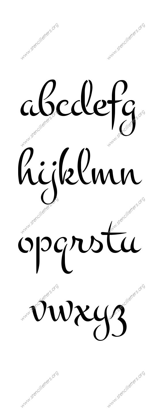 1960s Brush A to Z lowercase letter stencils