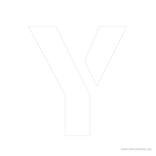 10 inch stencil letter y