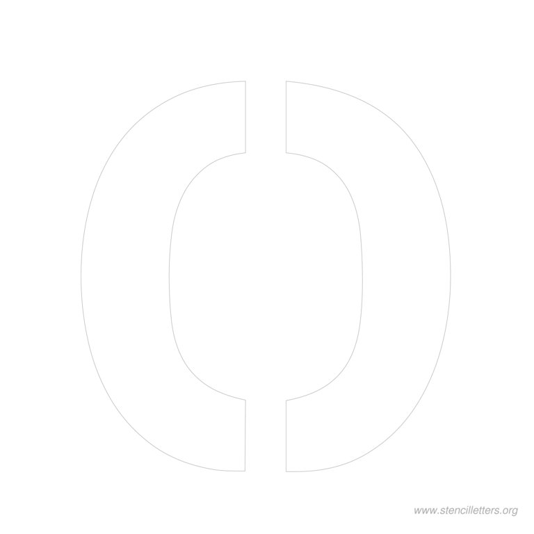 11 inch stencil letter o
