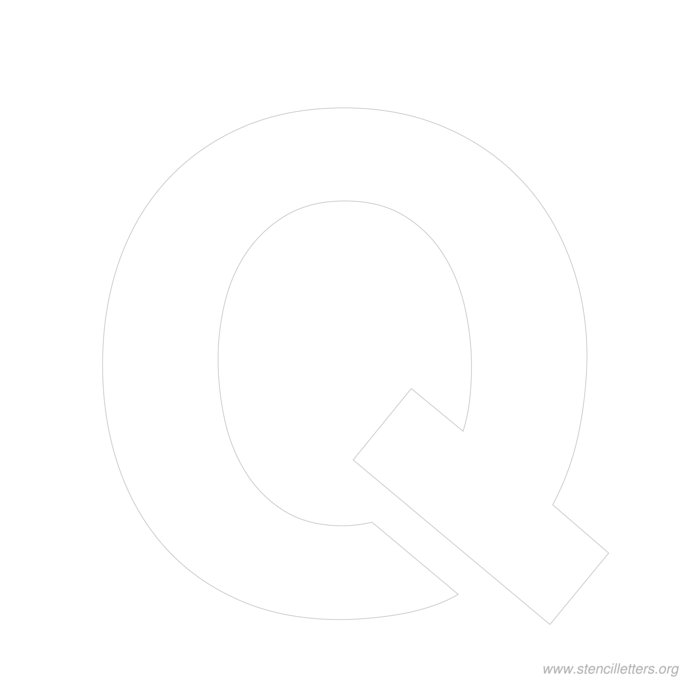 12 inch stencil letter q