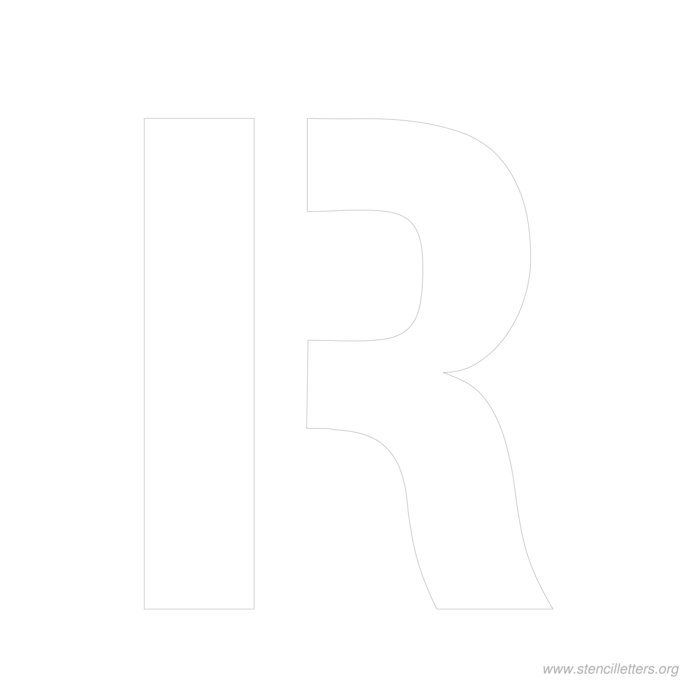 12 inch stencil letter r
