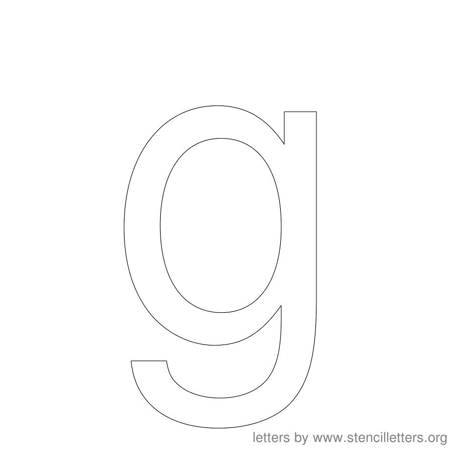 12 Inch Stencil Letter Lowercase G 12 Inch Stencil Letter Lowercase G