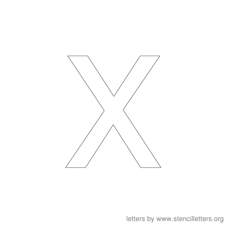 12 Inch Stencil Letter Lowercase X 12 Inch Stencil Letter Lowercase X