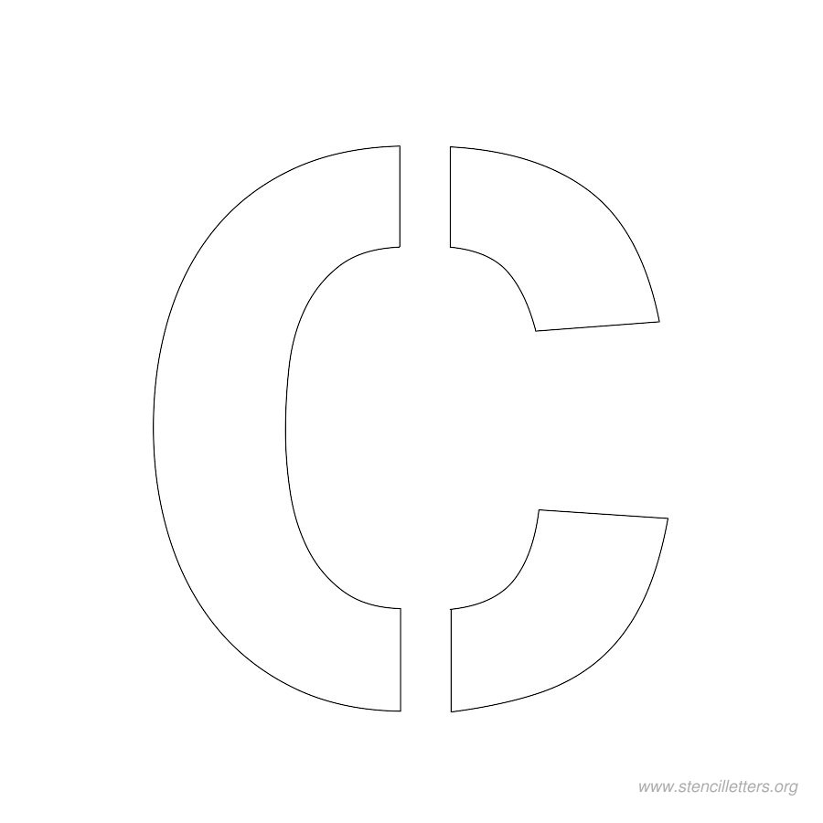 2 inch stencil letter c 2 inch stencil letter c