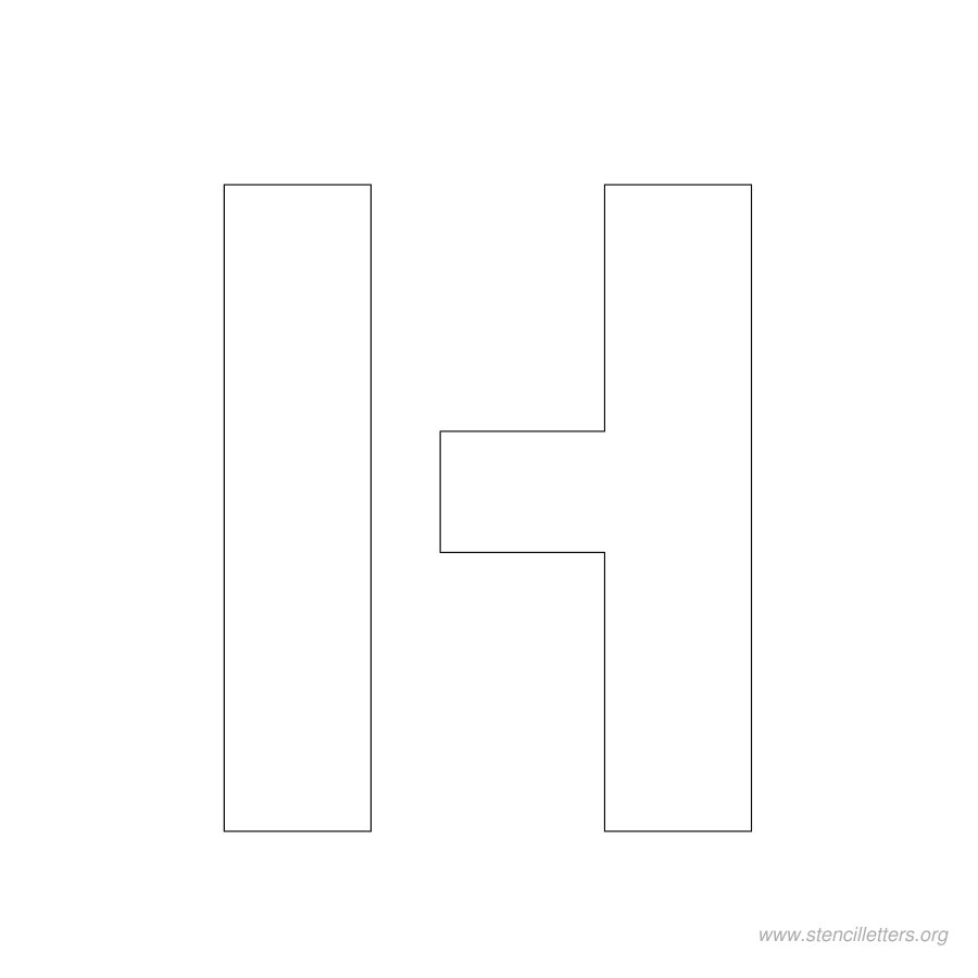 2 inch stencil letter h 2 inch stencil letter h