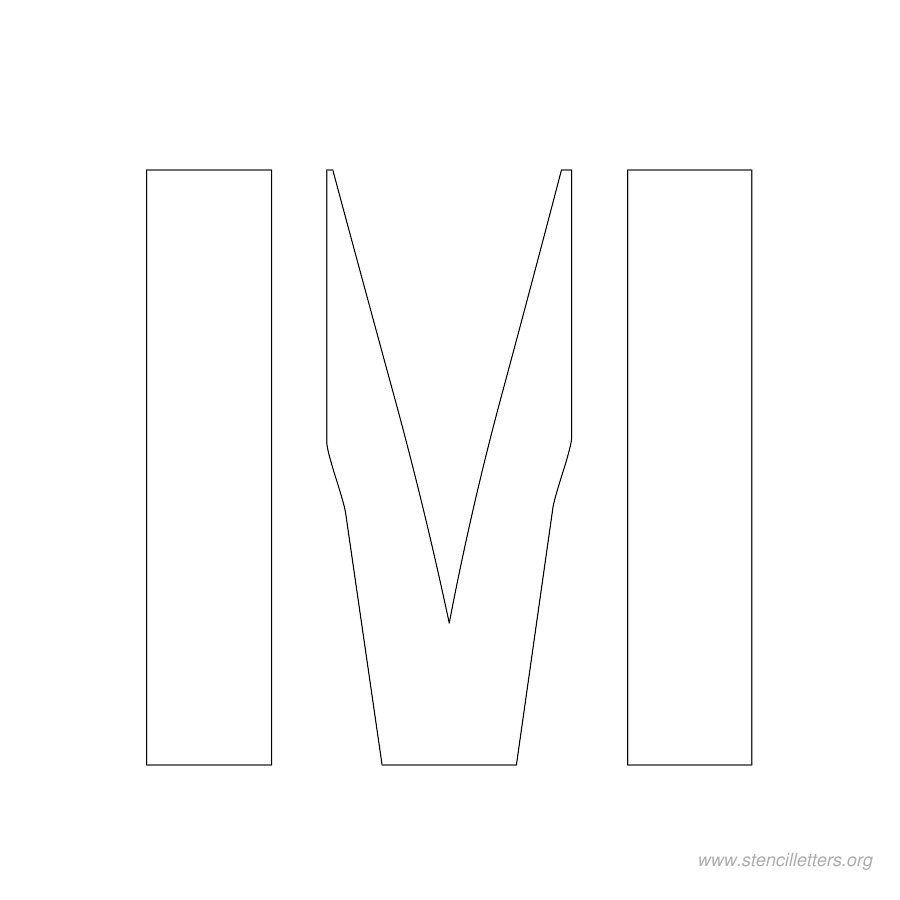 2 inch stencil letter m 2 inch stencil letter m