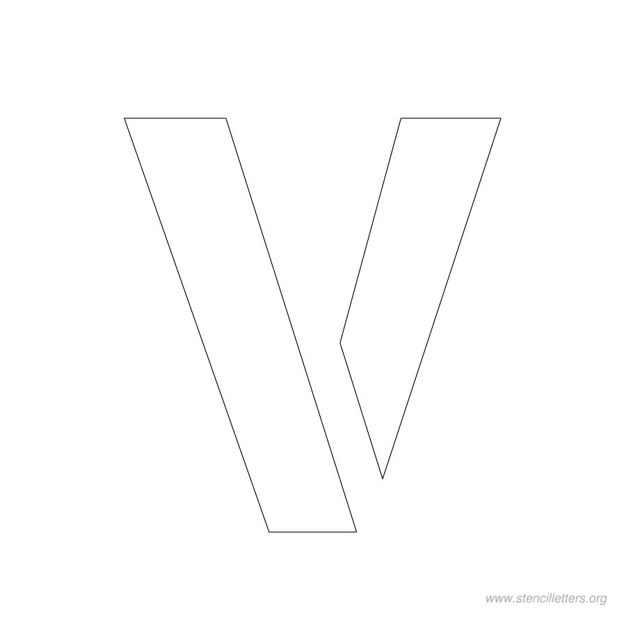2 inch stencil letter v 2 inch stencil letter v