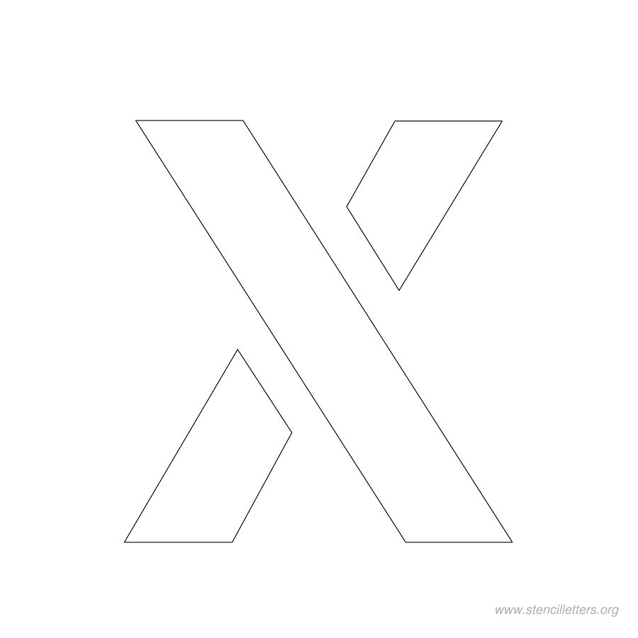 2 inch stencil letter x 2 inch stencil letter x