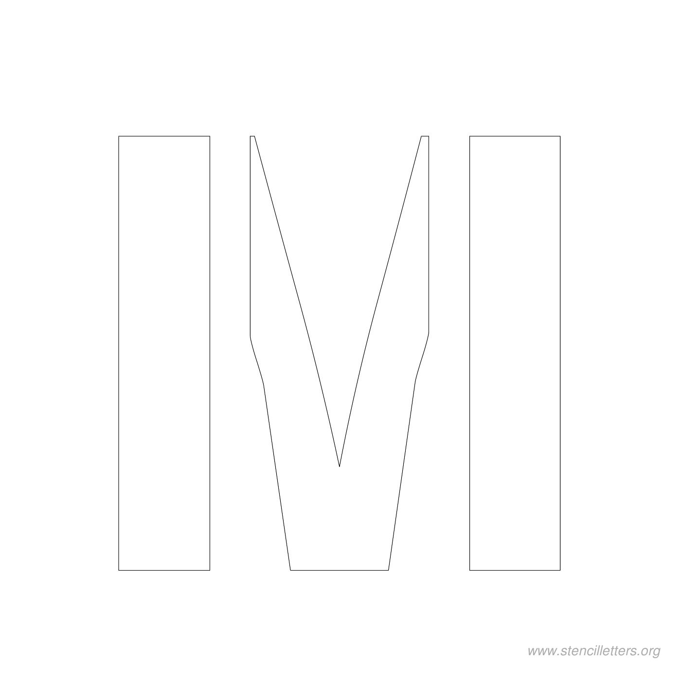 3 inch stencil letter m 3 inch stencil letter m