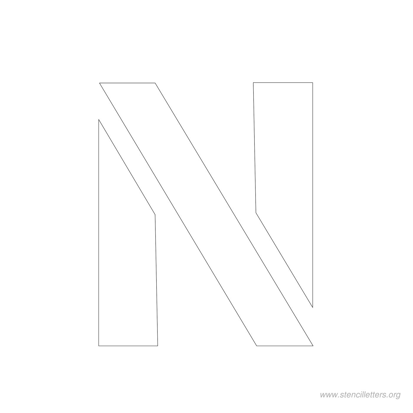 3 inch stencil letter n 3 inch stencil letter n