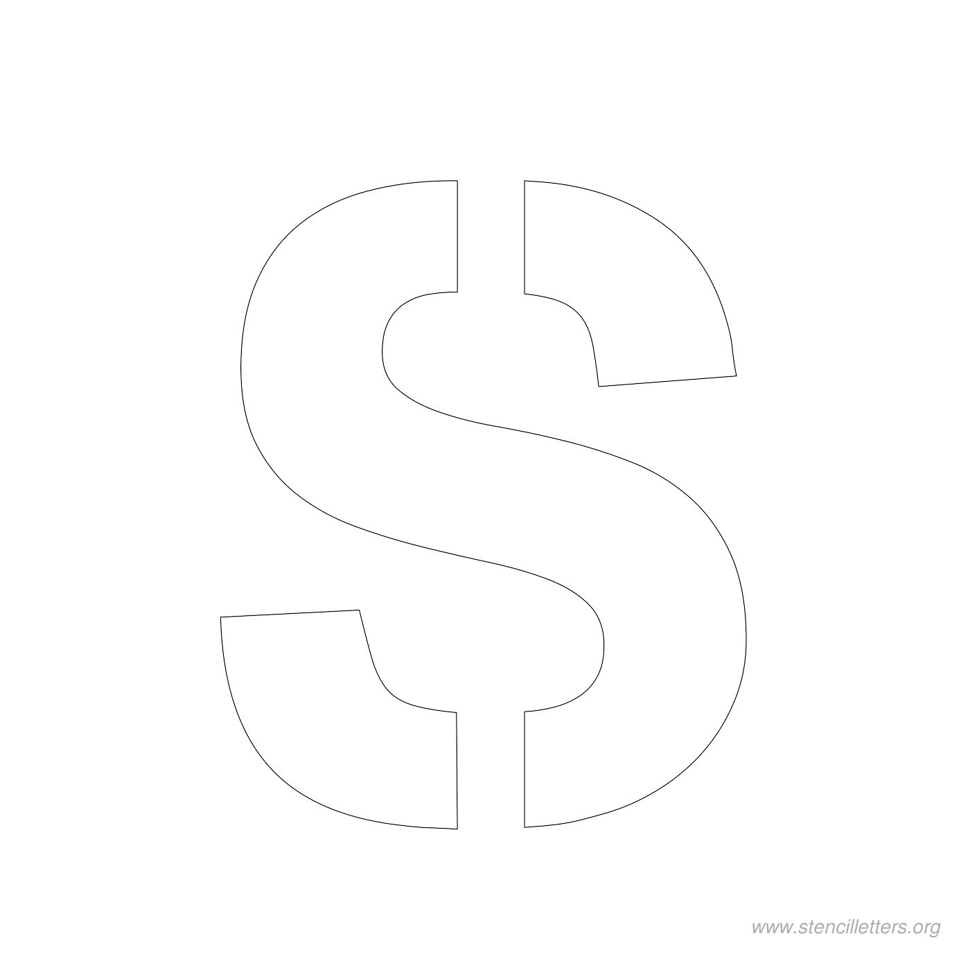 3 inch stencil letter s 3 inch stencil letter s