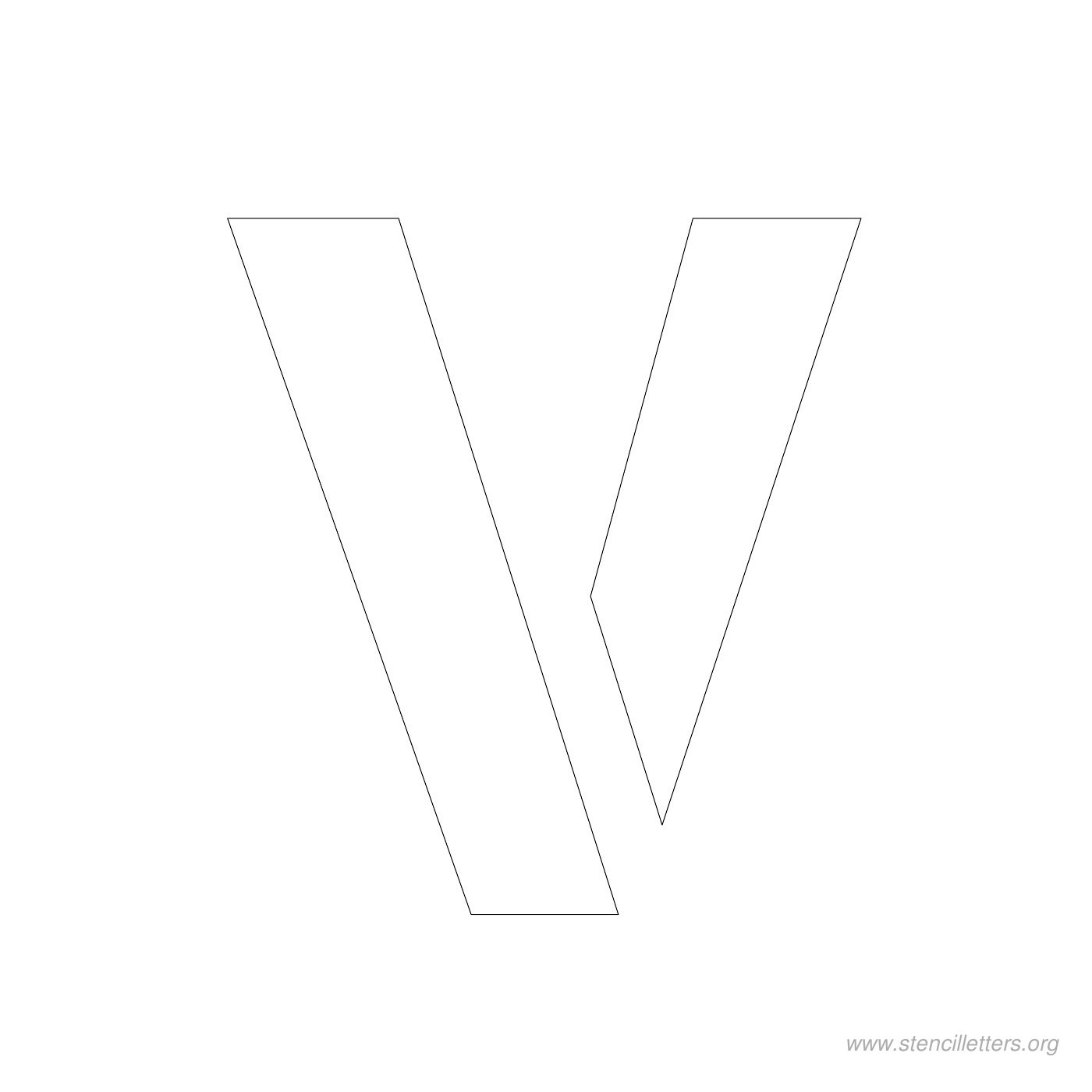 3 inch stencil letter v 3 inch stencil letter v