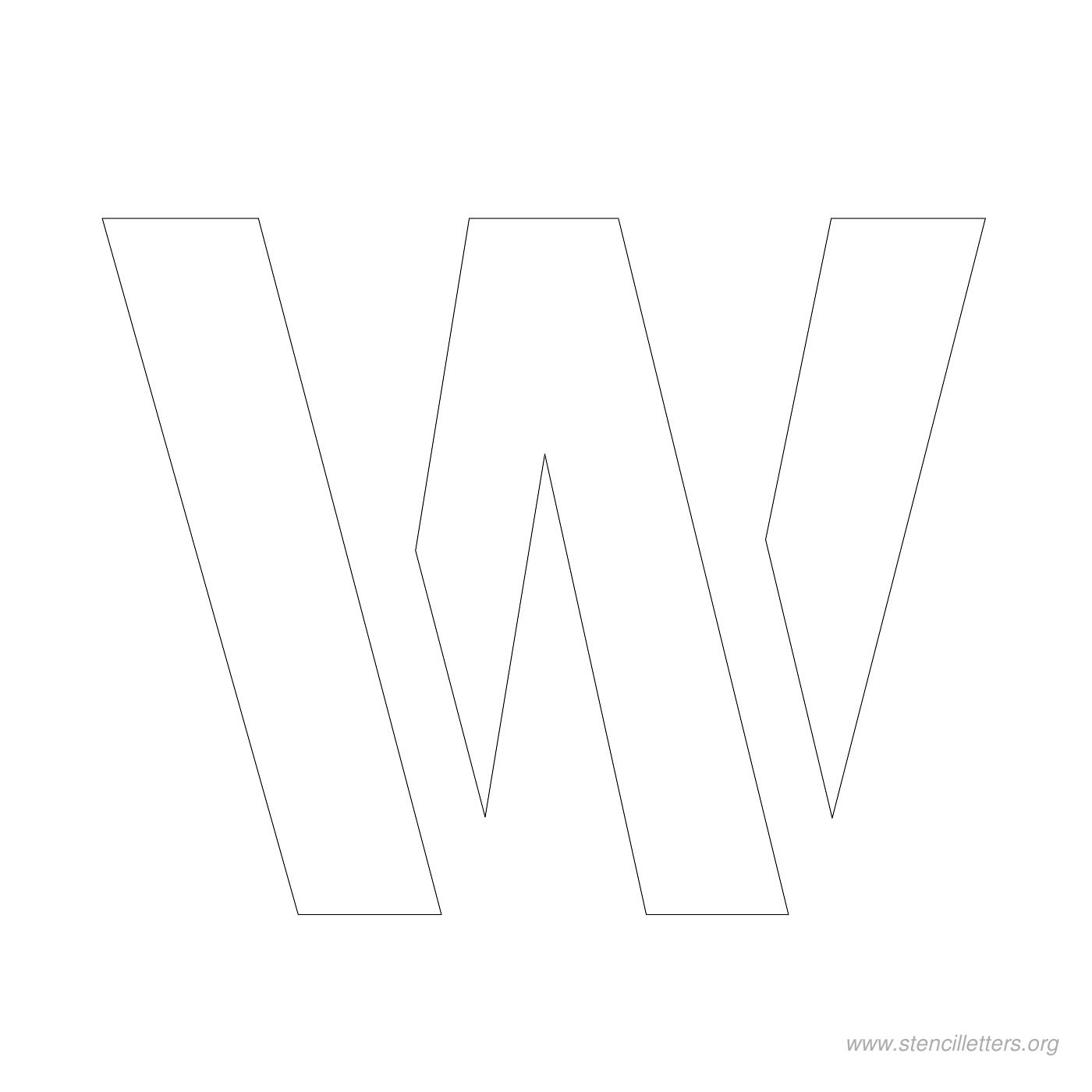 3 inch stencil letter w 3 inch stencil letter w