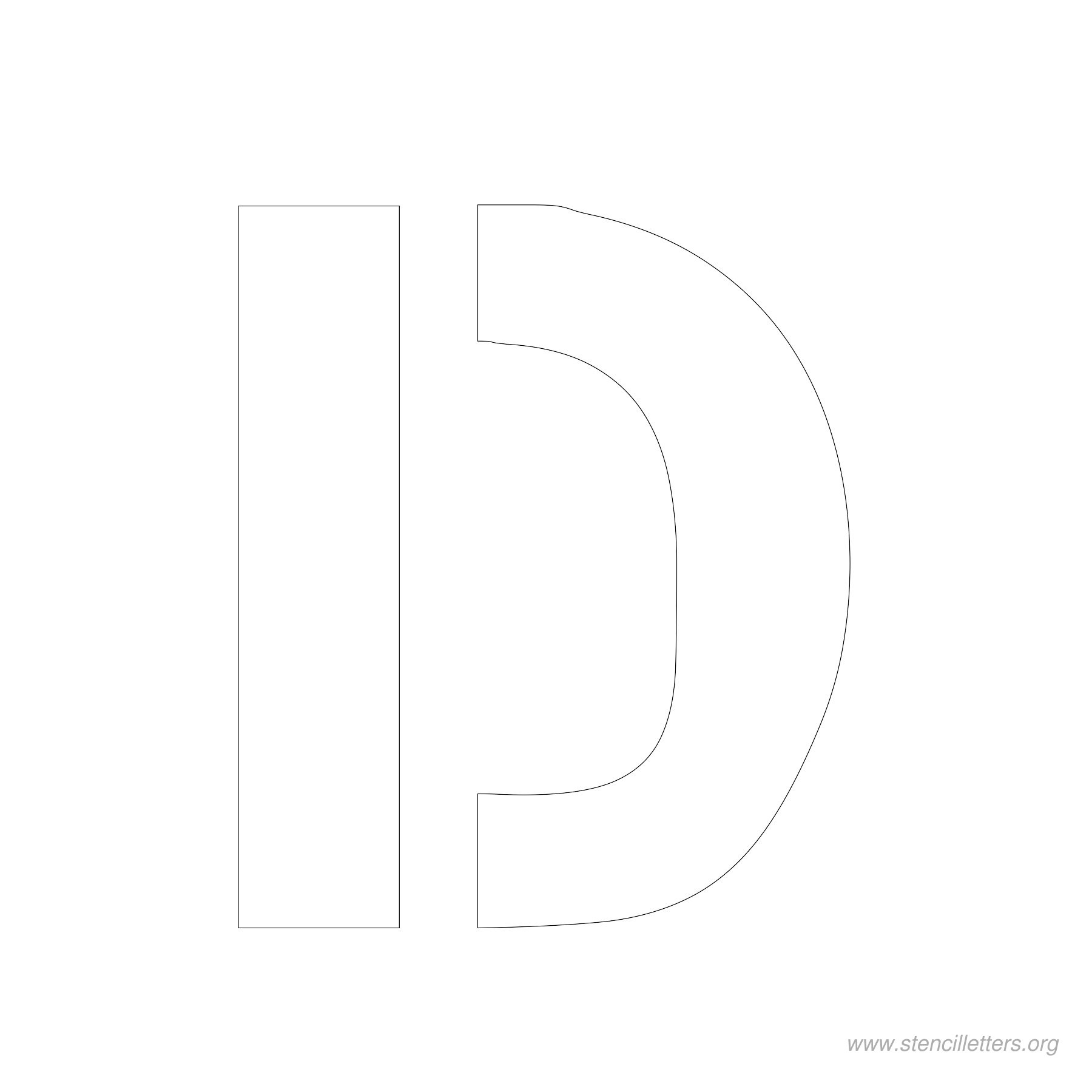 4 inch stencil letter d 4 inch stencil letter d