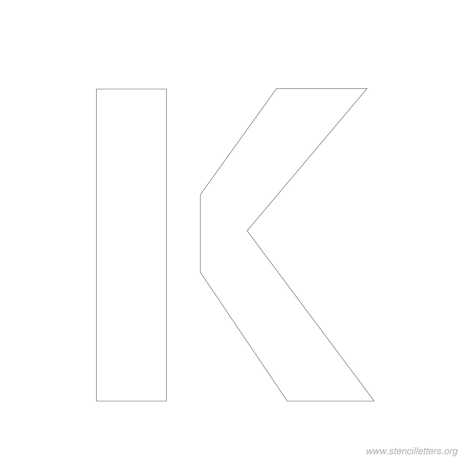 4 inch stencil letter k 4 inch stencil letter k