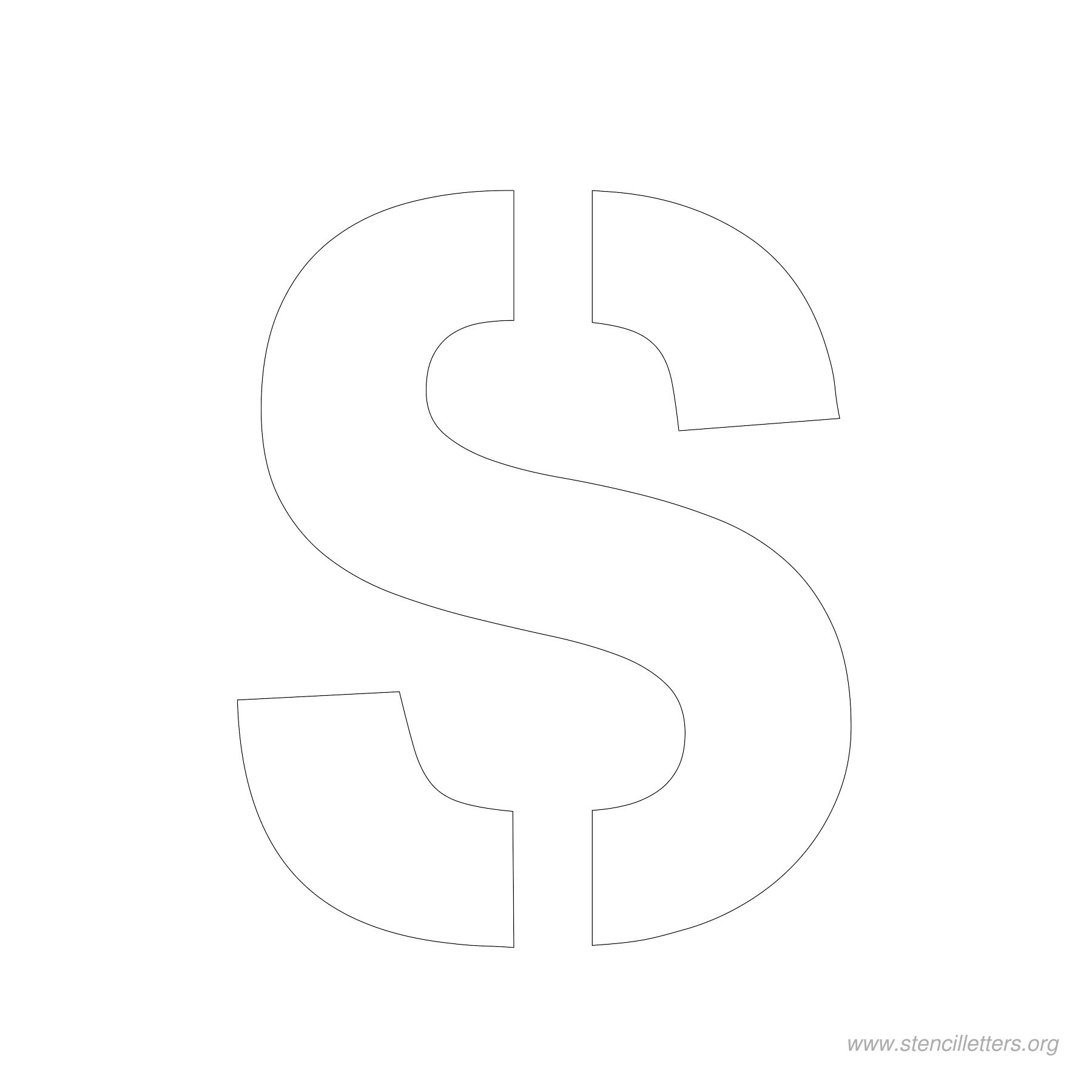 4 inch stencil letter s 4 inch stencil letter s