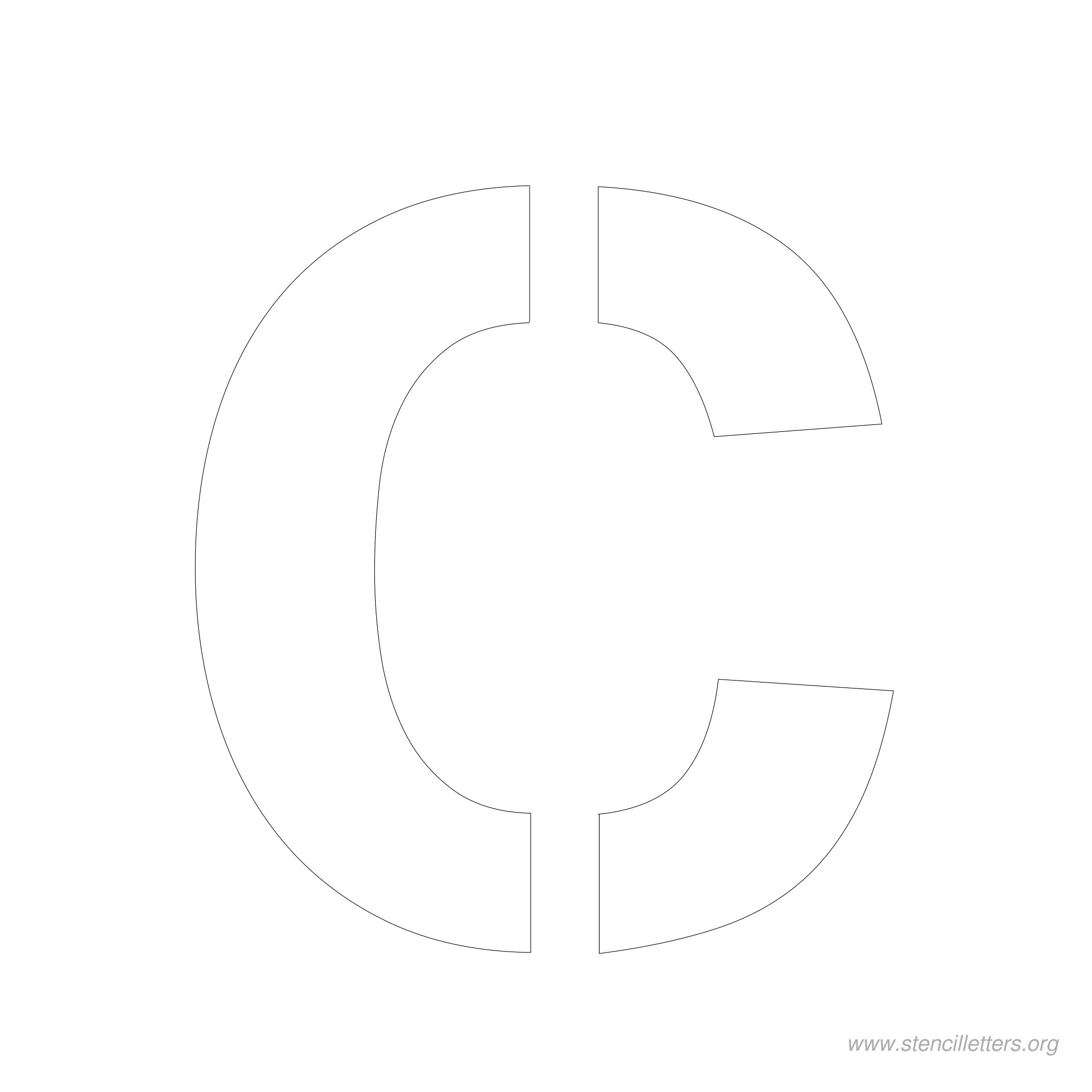 5 inch stencil letter c 5 inch stencil letter c