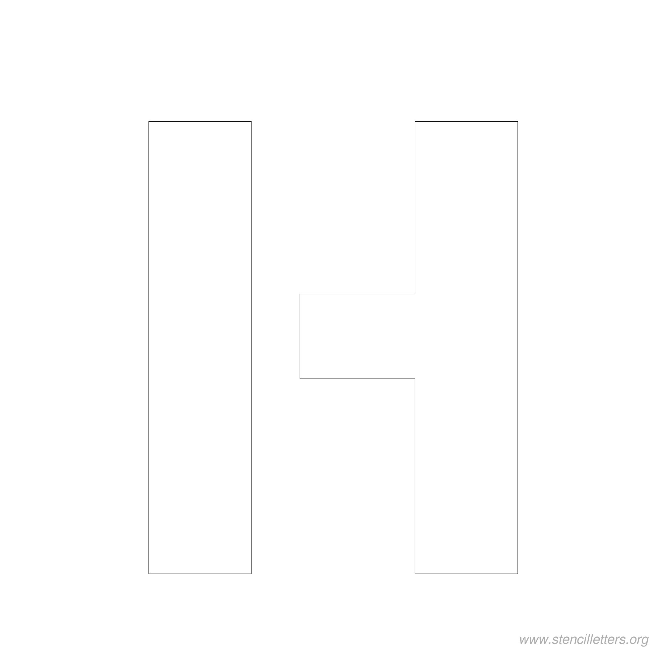 5 inch stencil letter h 5 inch stencil letter h