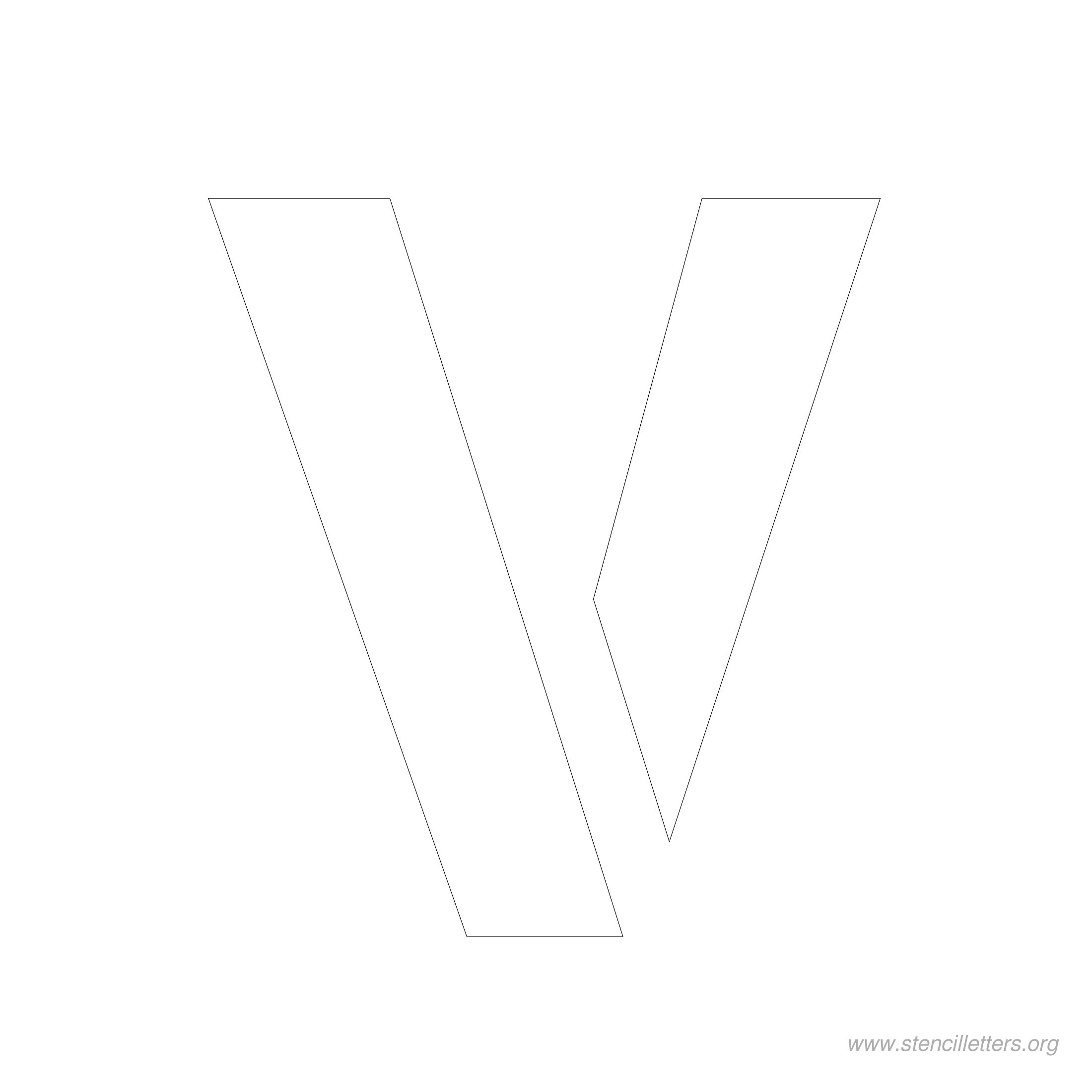 5 inch stencil letter v 5 inch stencil letter v