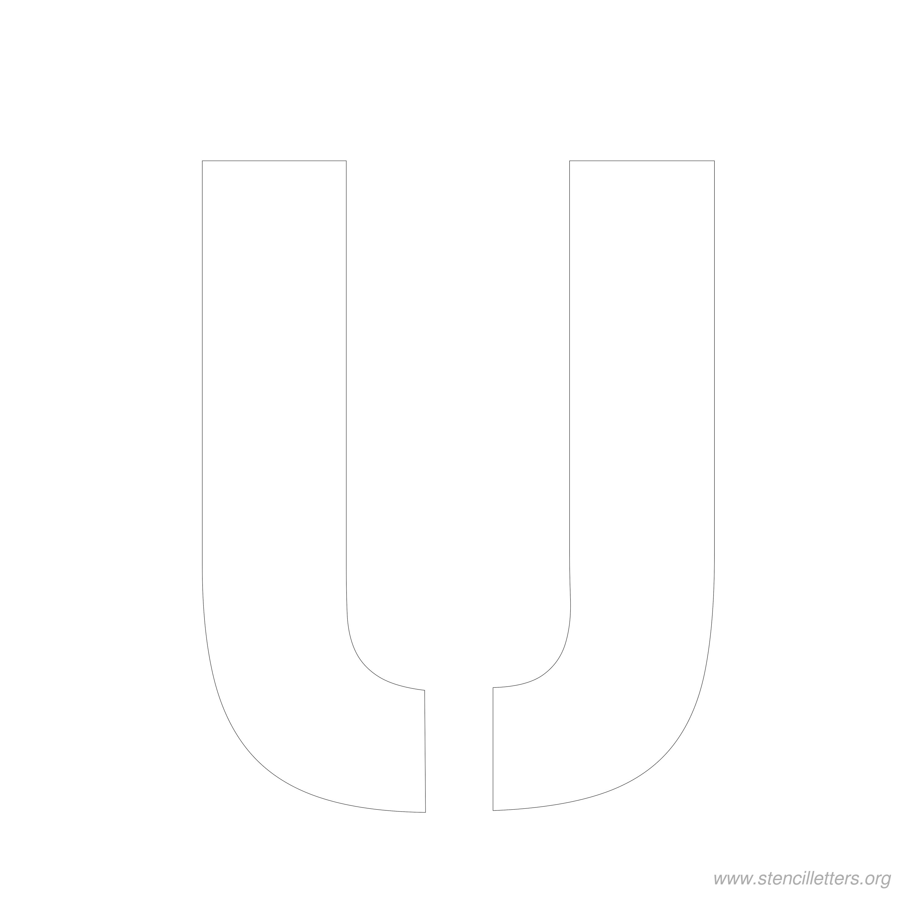 7 inch stencil letter u 7 inch stencil letter u