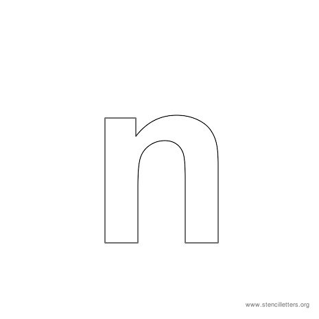 lowercase arial stencil letter n lowercase arial stencil letter n