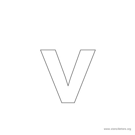 lowercase arial stencil letter v lowercase arial stencil letter v