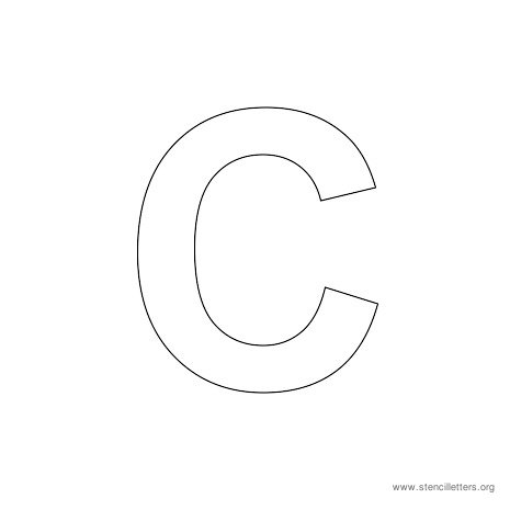 uppercase arial stencil letter c uppercase arial stencil letter c