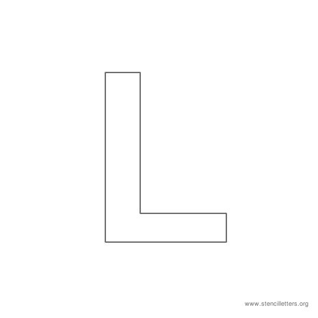 uppercase arial stencil letter l uppercase arial stencil letter l