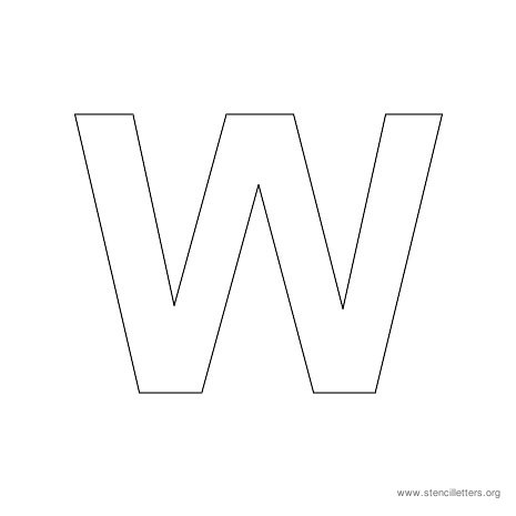 uppercase arial stencil letter w uppercase arial stencil letter w