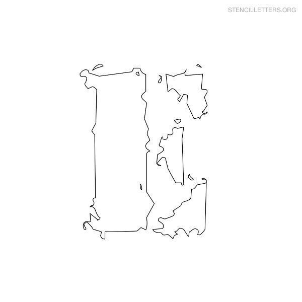 Stencil Letter Bubble E Stencil Letter Bubble E