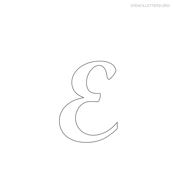 Print Free Stencil Letters E