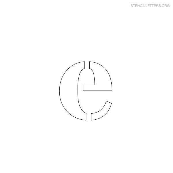 Stencil Letter Lowercase E Stencil Letter Lowercase E