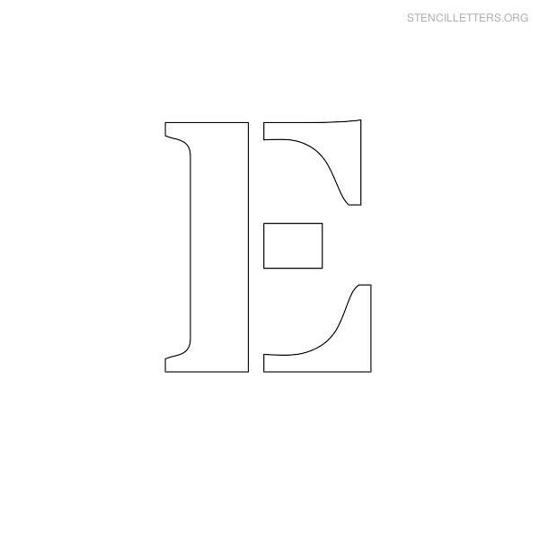 Stencil Letter Uppercase E Stencil Letter Uppercase E