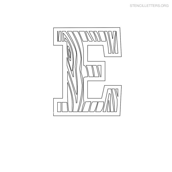 Stencil Letter Wooden E Stencil Letter Wooden E