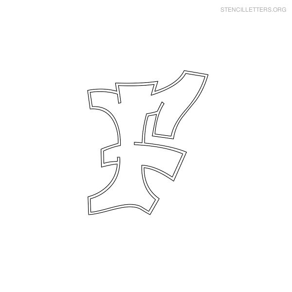 Stencil Letter Graffiti F Stencil Letter Graffiti F