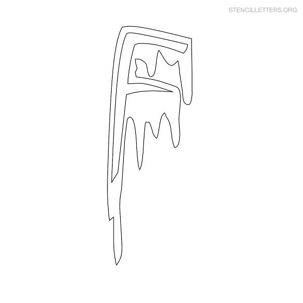 Stencil Letter Halloween F Stencil Letter Halloween F