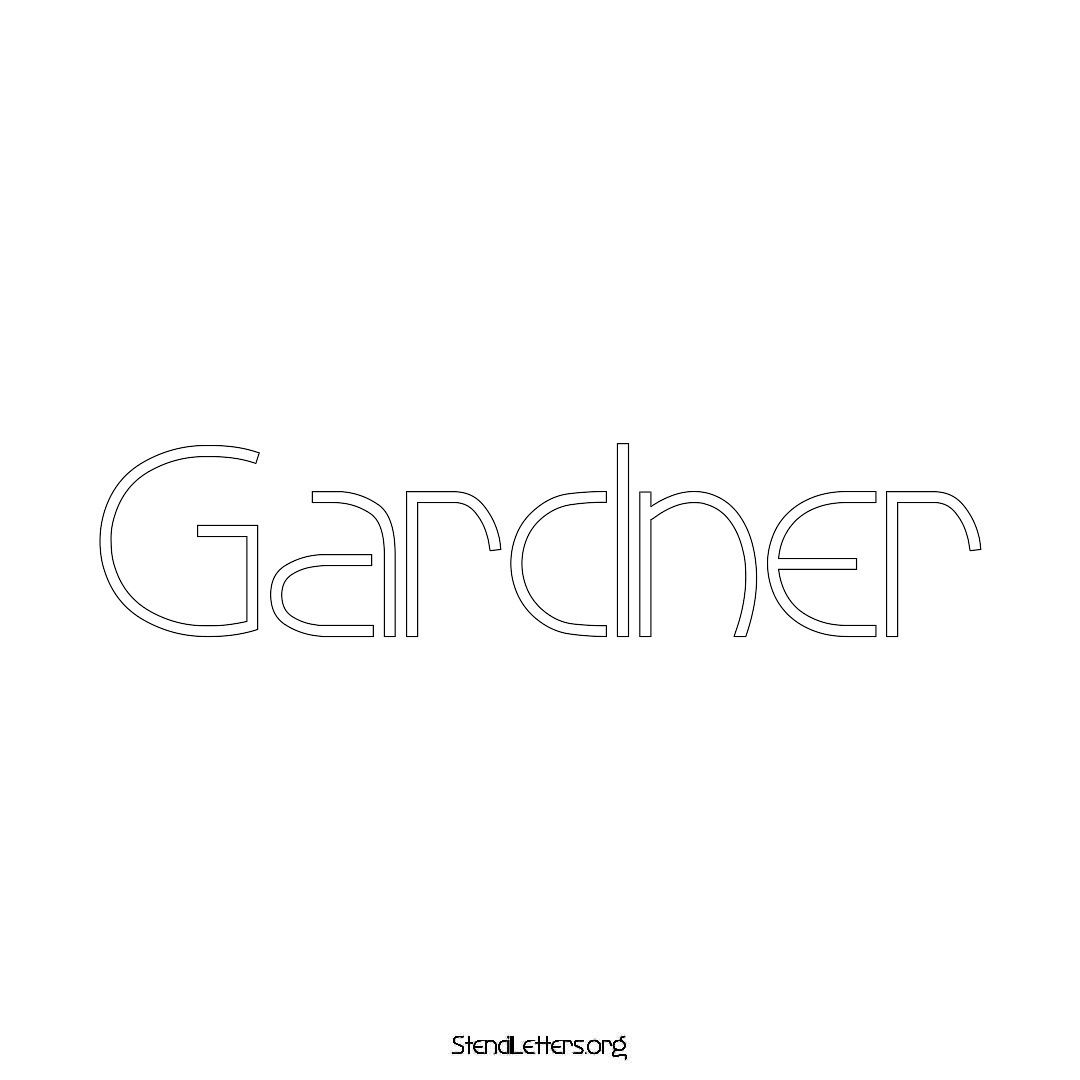 Gardner name stencil in Simple Elegant Lettering