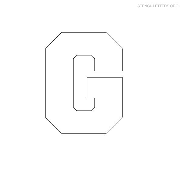 Stencil Letter Block G Stencil Letter Block G