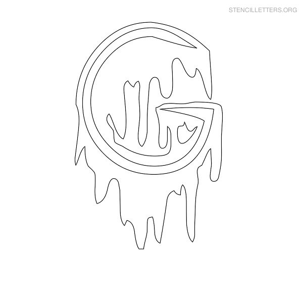 Stencil Letter Halloween G Stencil Letter Halloween G
