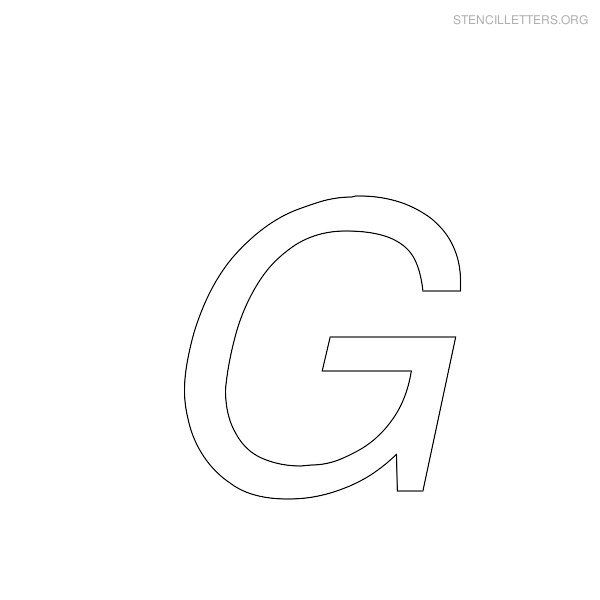 Stencil Letter Italic G Stencil Letter Italic G