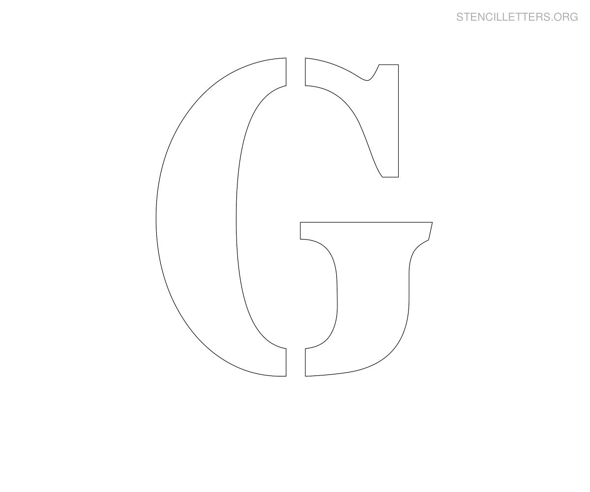 Stencil Letter Large G Stencil Letter Large G
