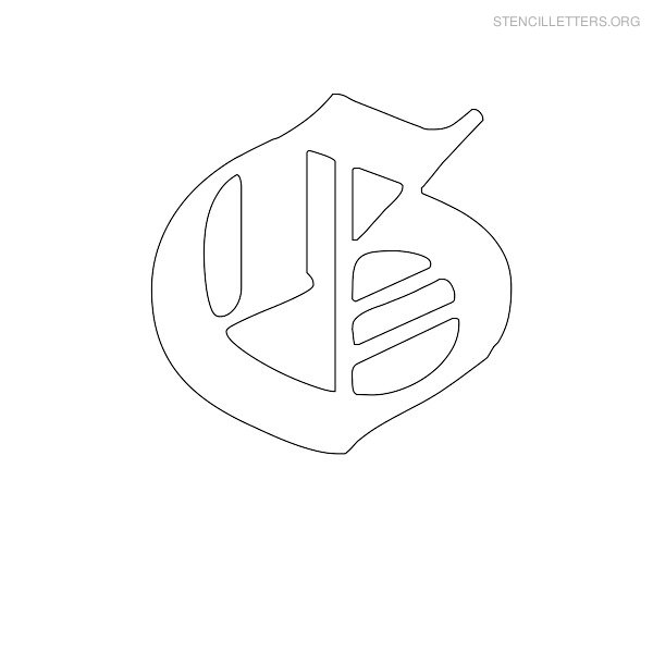 Stencil Letter Old English G Stencil Letter Old English G