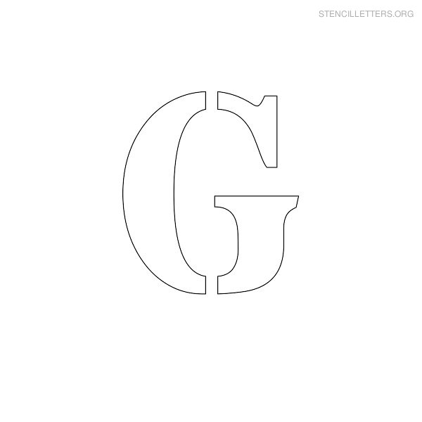 Stencil Letter Uppercase G Stencil Letter Uppercase G