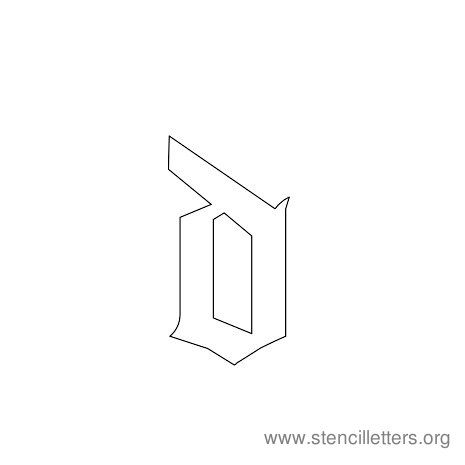 lowercase gothic stencil letter d lowercase gothic stencil letter d